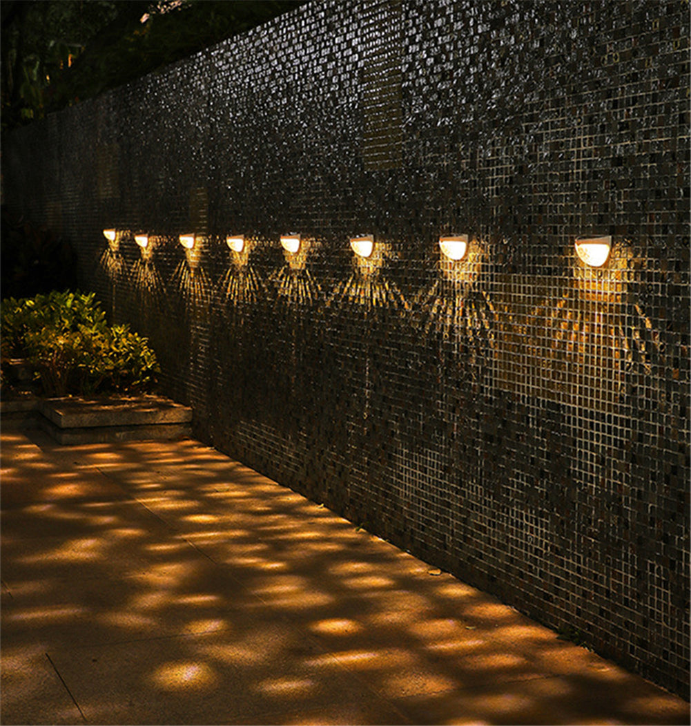 2pcs SM3026 LED Solar Wall Lights Outdoor Lighting Fence Lamp Night Light Garden Yard Decoration