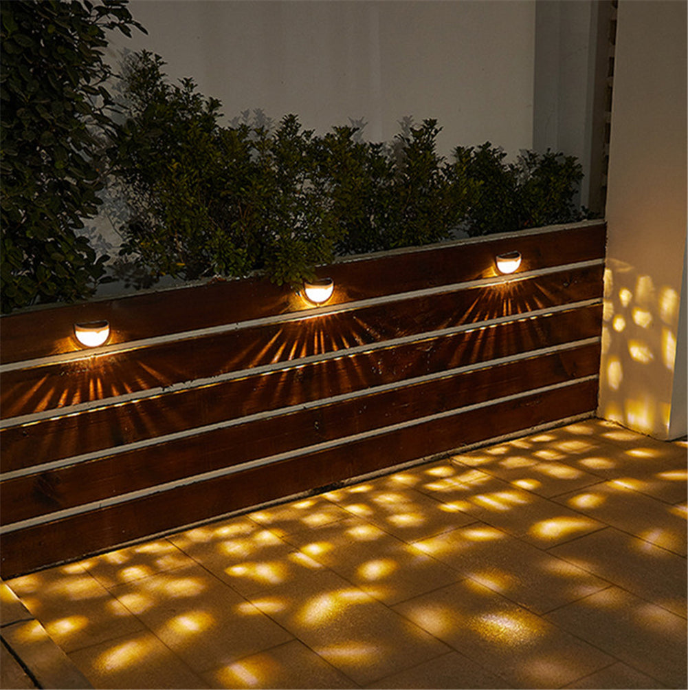 2pcs SM3026 LED Solar Wall Lights Outdoor Lighting Fence Lamp Night Light Garden Yard Decoration