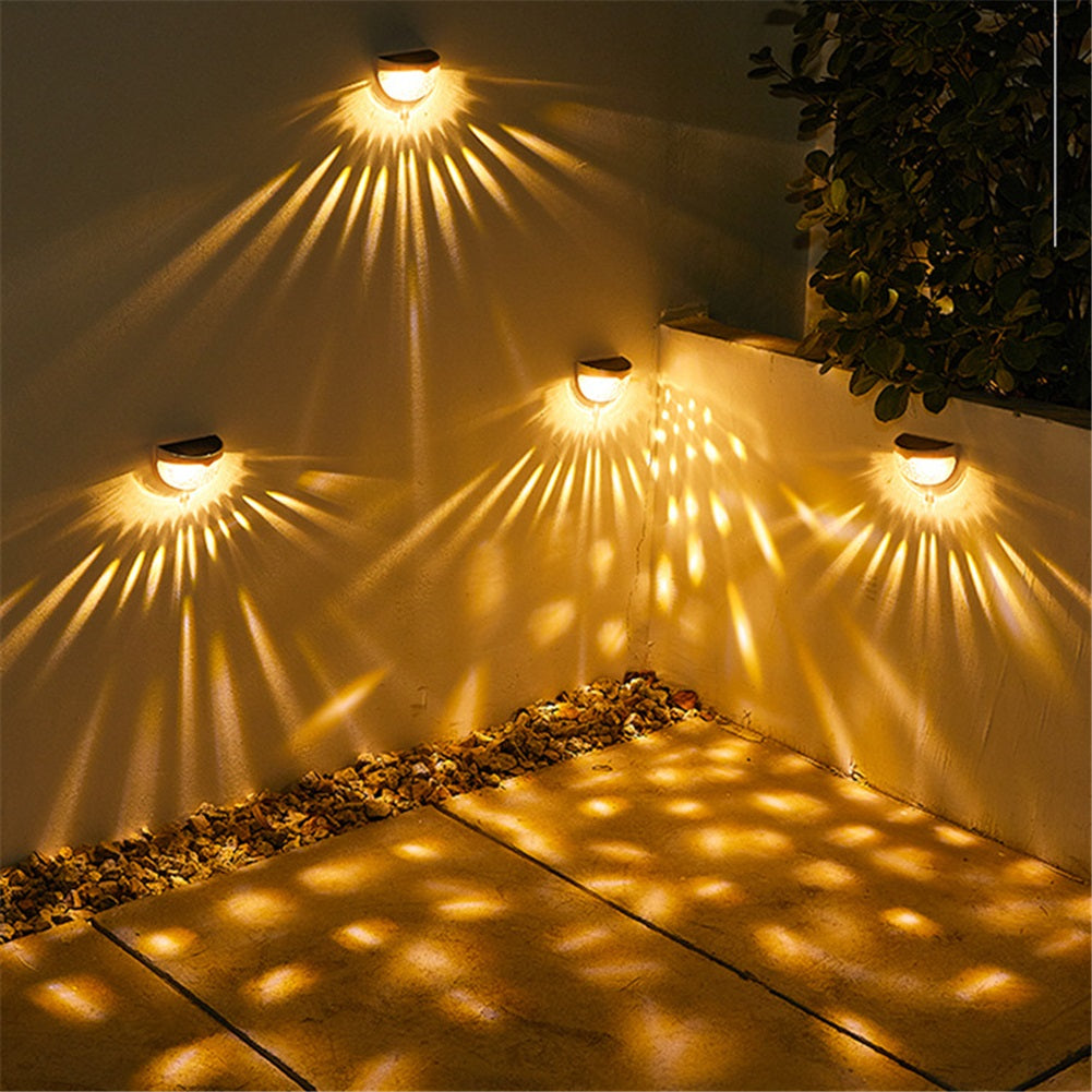 2pcs SM3026 LED Solar Wall Lights Outdoor Lighting Fence Lamp Night Light Garden Yard Decoration