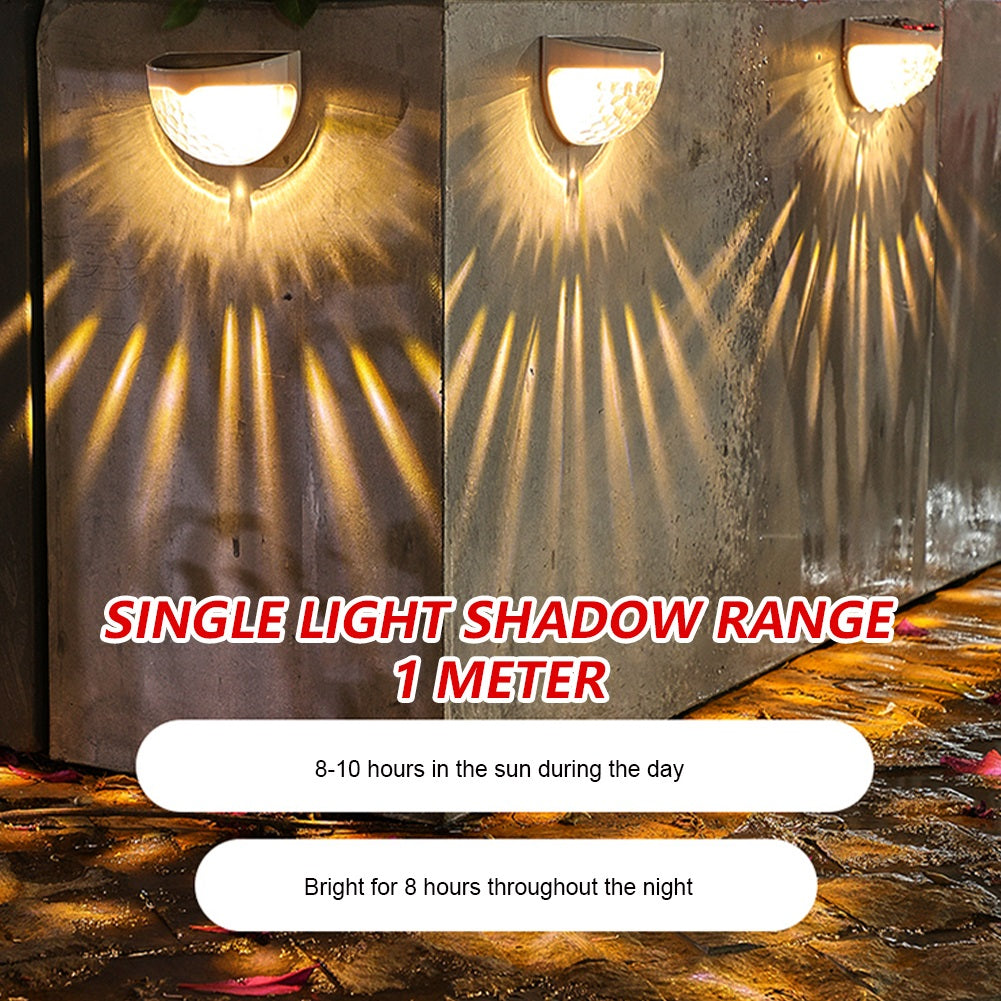 2pcs SM3026 LED Solar Wall Lights Outdoor Lighting Fence Lamp Night Light Garden Yard Decoration