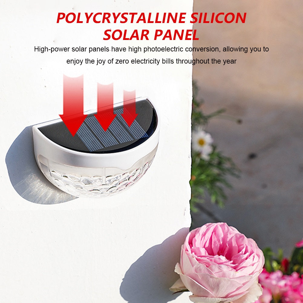 2pcs SM3026 LED Solar Wall Lights Outdoor Lighting Fence Lamp Night Light Garden Yard Decoration