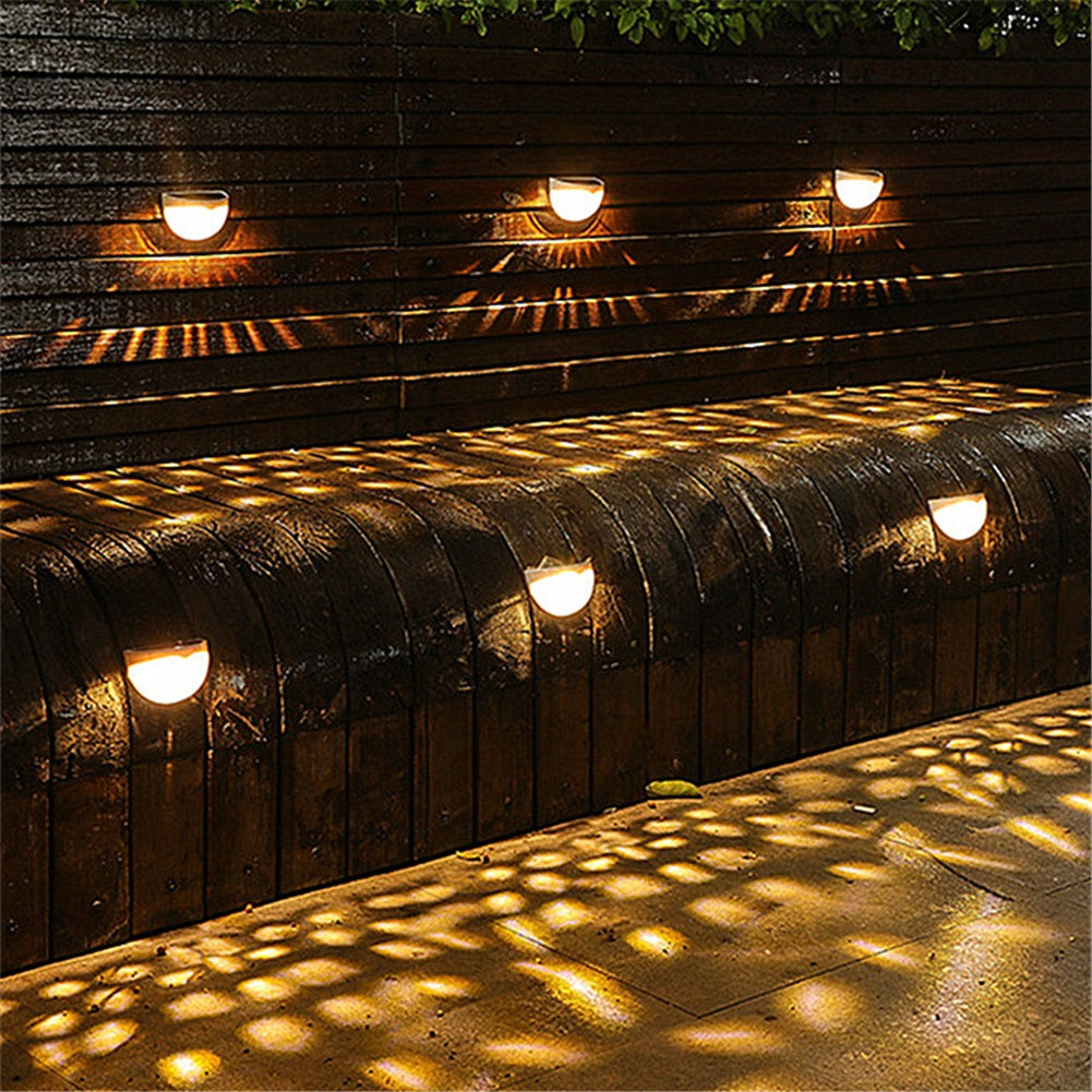 2pcs SM3026 LED Solar Wall Lights Outdoor Lighting Fence Lamp Night Light Garden Yard Decoration