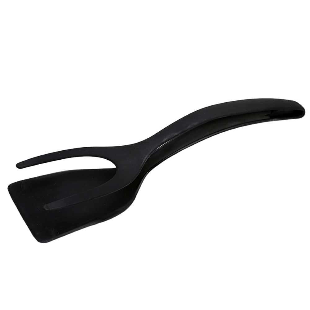 2-in-1 Clip Flip Spatula Fried Egg Steak Tongs Pancake Omelet Clamp Cooking Tongs Kitchen Tool (No FDA, BPA-free)