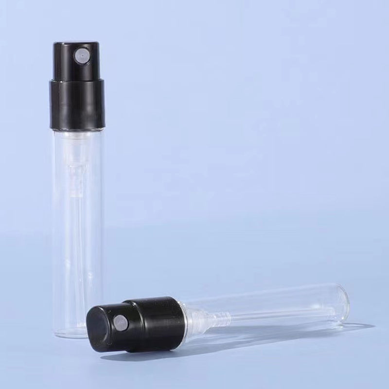 100Pcs 1ml Travel Transparent Glass Perfume Refillable Bottle Mini Portable Spray Bottle