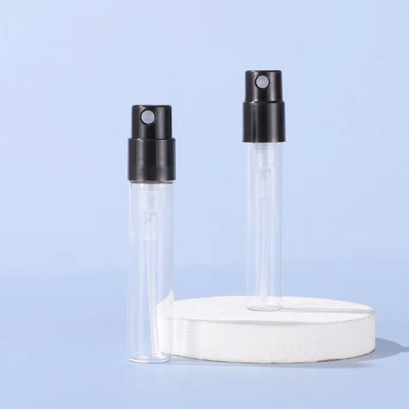100Pcs 1ml Travel Transparent Glass Perfume Refillable Bottle Mini Portable Spray Bottle