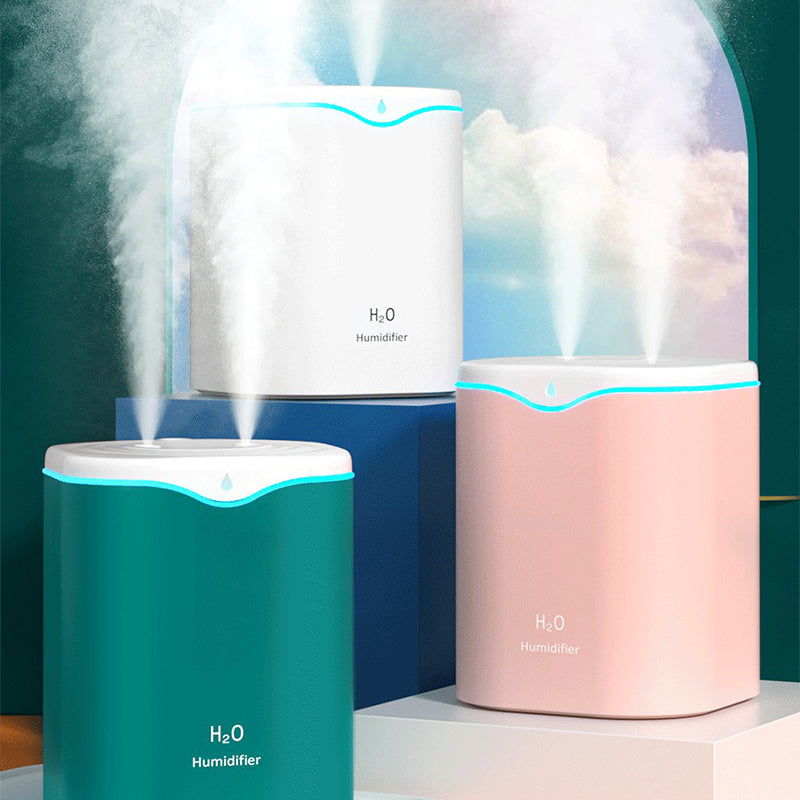 2L Home Office Dual Spray Head Humidifier Mute Fine Mist Diffuser