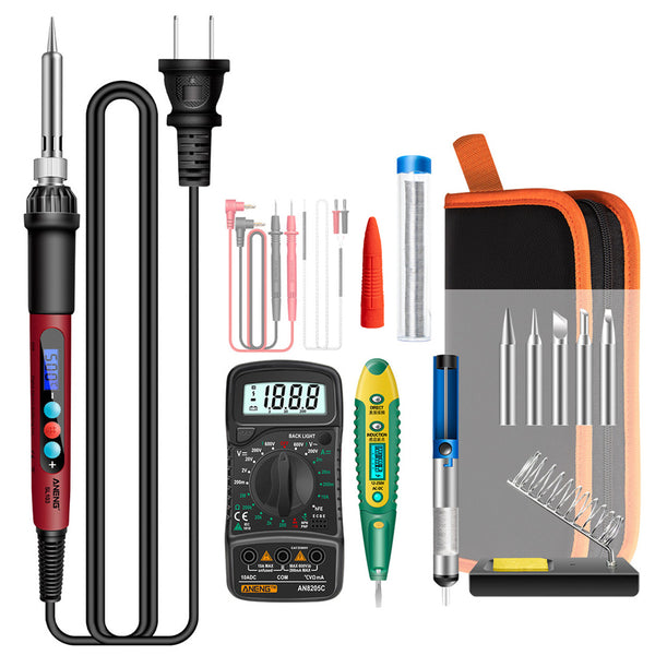 ANENG SL103 16Pcs 60W Intelligent Constant Temperature Electric Soldering Iron Kit with LCD Display