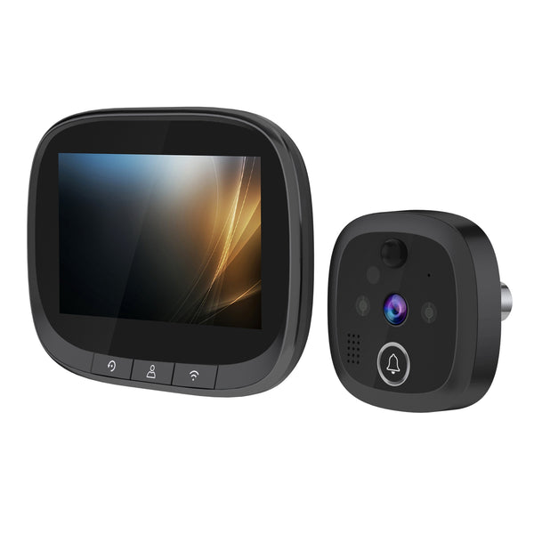 W2 4.3 inch Motion Detection Video Viewer Door Bell Camera WiFi Phone Voice Intercom Smart Peephole Doorbell