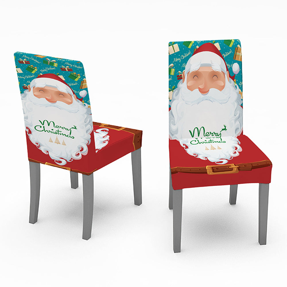 140x210cm Christmas Pattern Tablecloth Dining Table Cover with 4 Chair Covers Festival Kitchen Decoration