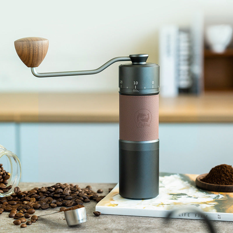 ICAFILAS Stainless Steel 7 Core Burrs Manual Coffee Grinder (BPA Free, No FDA Certificate)