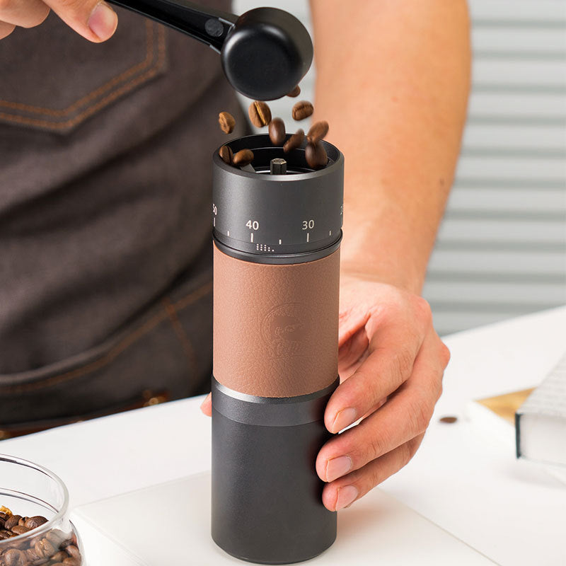 ICAFILAS Stainless Steel 7 Core Burrs Manual Coffee Grinder (BPA Free, No FDA Certificate)