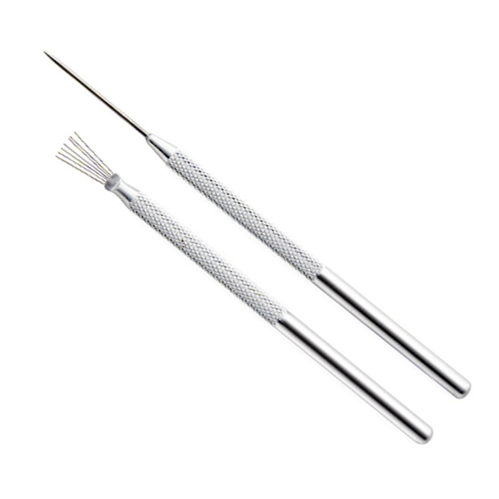21072802 2Pcs/Set Feather Pin + Detail Needle Wire Texture Pottery Clay Tools Set Texture Brush Ceramics Modeling Pottery Clay Tool