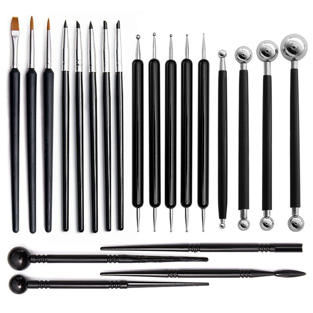 21042075 75Pcs Pottery Sculpting Modeling Tools Set Number Letter Stencils Clay Turntable Carving Embossing Tools Kit