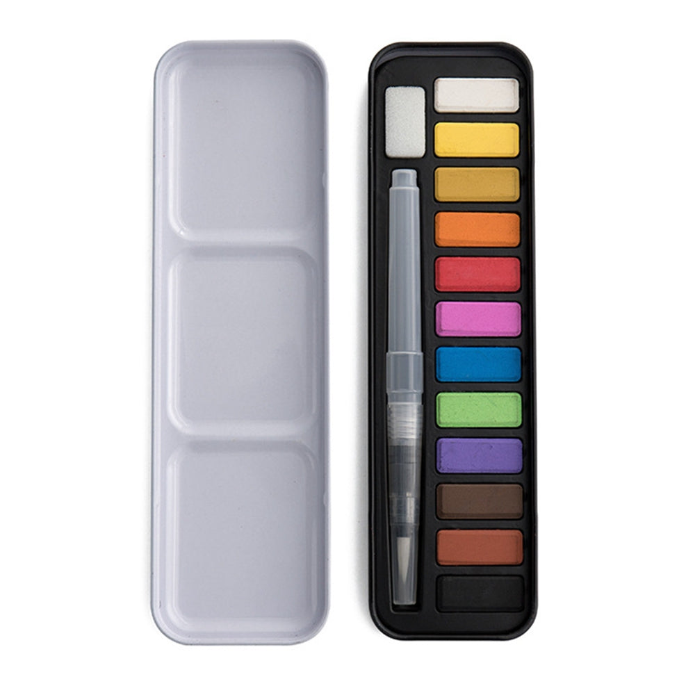 21083024 25PCS Paintbrush Kit Watercolor Paint Set 12 Colors Pigment Paste for Students, Kids, Beginners, Artists