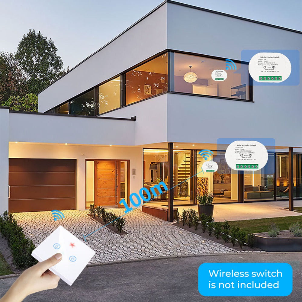 TMW402P 16A Tuya WiFi + 433MHz Smart Switch 16A 2-Way Control Wireless Switch Voice Control Modified Parts