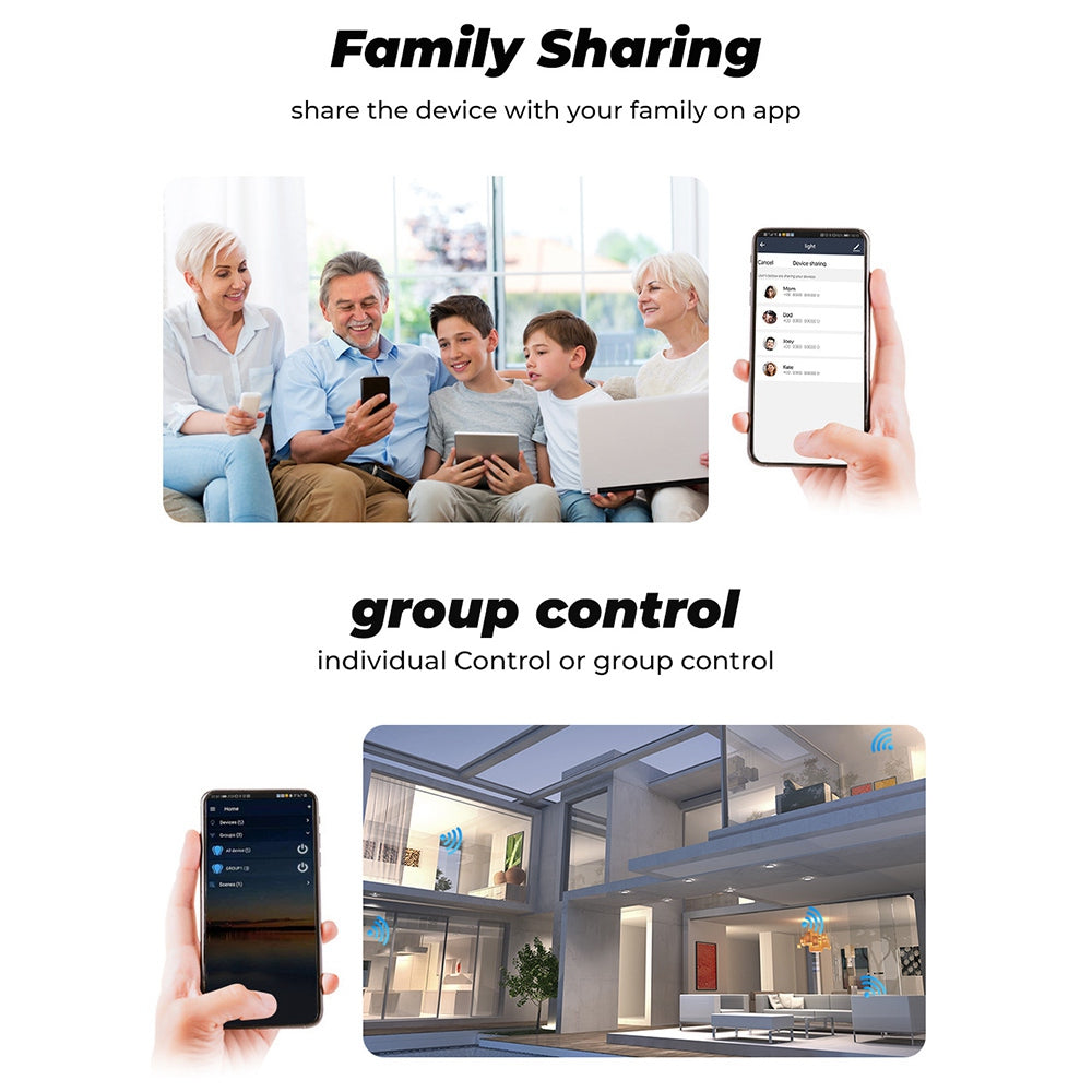 TMW402P 16A Tuya WiFi + 433MHz Smart Switch 16A 2-Way Control Wireless Switch Voice Control Modified Parts