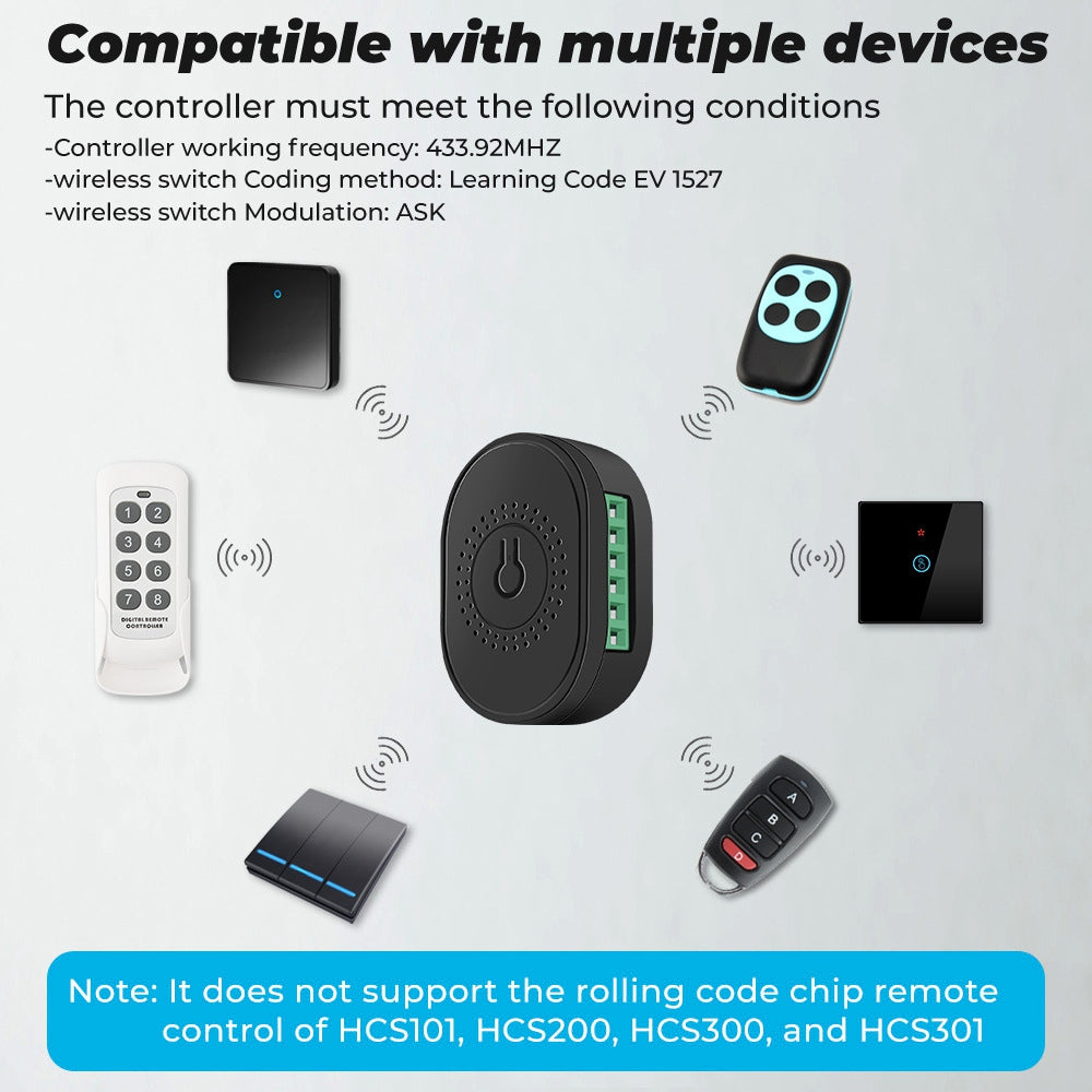 TMW402P 16A Tuya WiFi + 433MHz Smart Switch 16A 2-Way Control Wireless Switch Voice Control Modified Parts