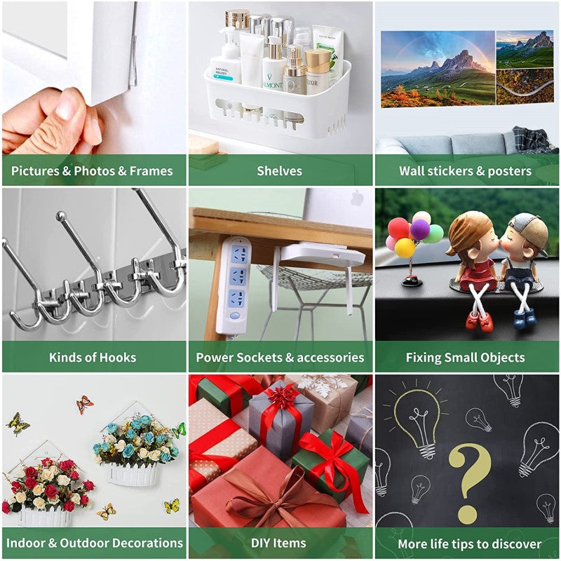 1mx30mmx2mm Nano Double-Sided Tape Multipurpose Removable Mounting Tape Adhesive Reusable Strong Sticky Wall Tape Strips Transparent Tape Poster Carpet Paste Tape