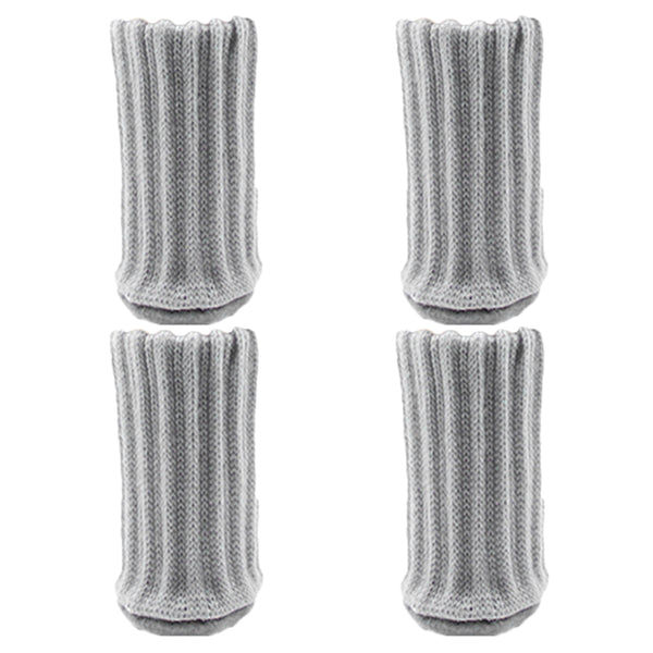 4Pcs / Set High Elastic Knitted Table Chair Feet Leg Cover Furniture Floor Protector Cover Noise Reduction Bottom Pad