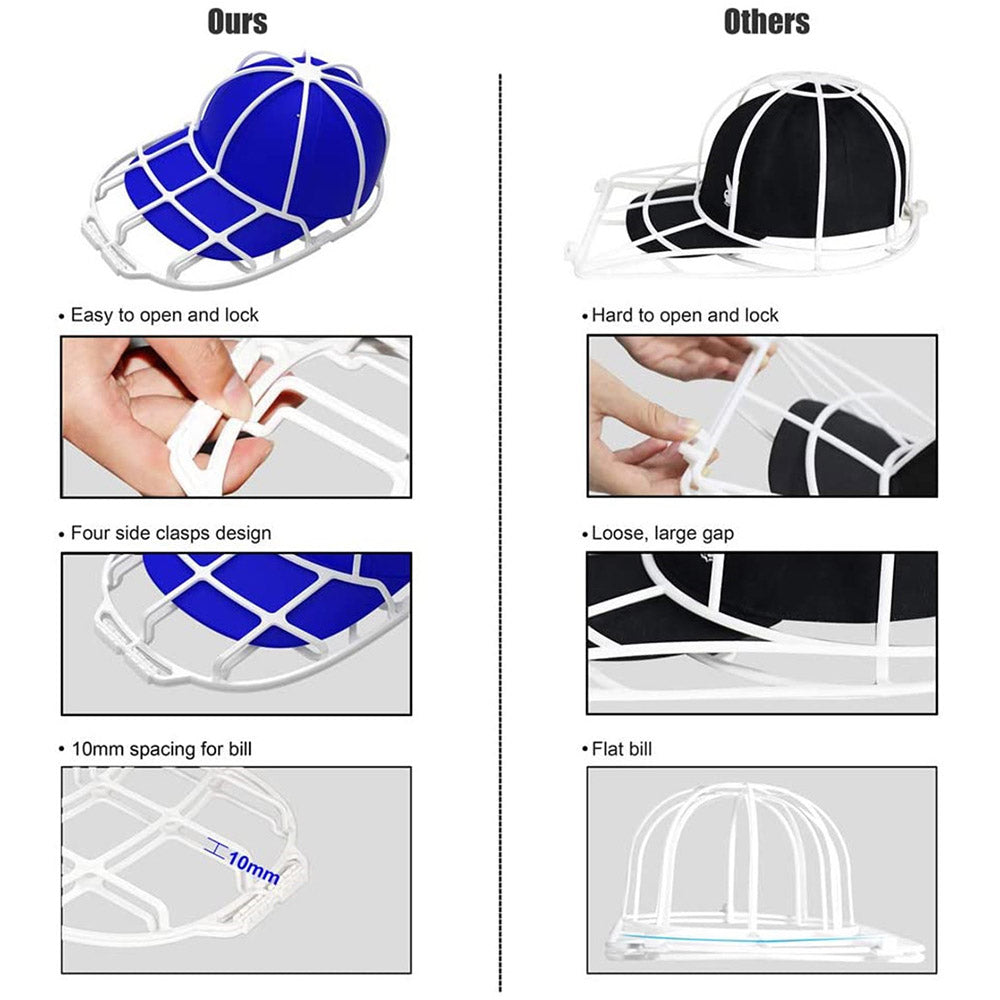 2Pcs / Set Baseball Hat Washer Cap Washer PP Frame Cage Hat Protector Rack