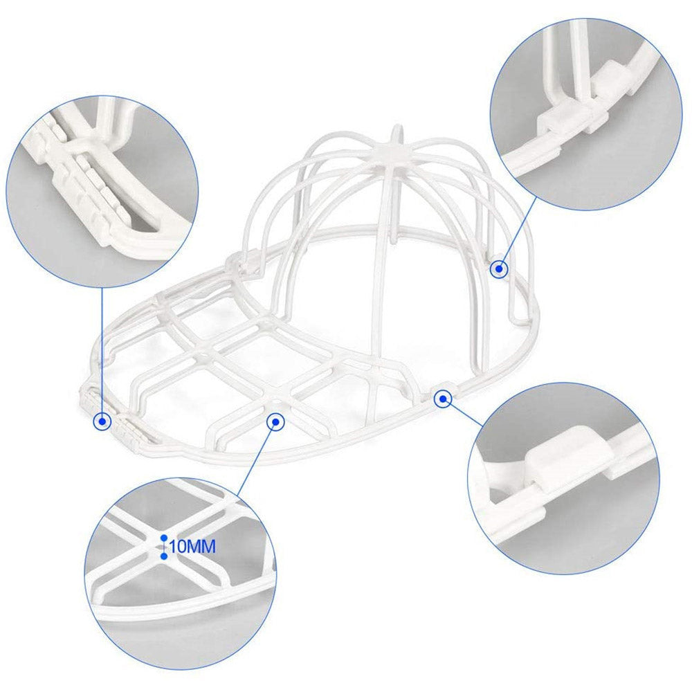 2Pcs / Set Baseball Hat Washer Cap Washer PP Frame Cage Hat Protector Rack