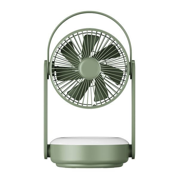 F62 Home Travel Wall Hanging Fan Summer Cooler Desktop Fan USB Charging with Night Light Function