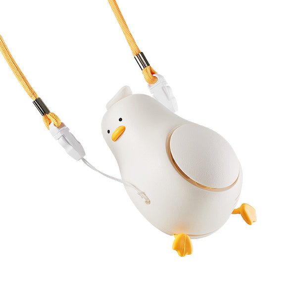 Cute Duck Neck-Mounted Cooling Fan 3-Wind Speed Adjustable Portable Fan Desktop Handheld Pocket Fan