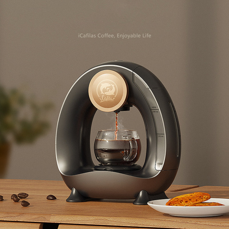 ICAFILAS Mini Q Coffee Maker Portable Americano Coffee Machine for Home Office (No FDA Certificate)