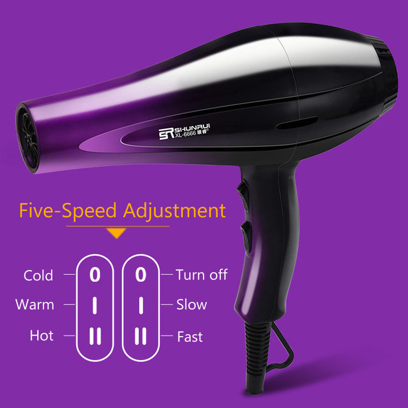 Home Dormitory High Power Hair Dryer Styling Tool Blow Dryer Hot / Cold Wind Negative Ions Hairdryer