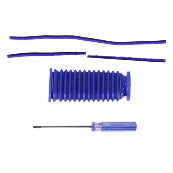 5Pcs / Set Replacement Filters Parts for Dyson Vacuum Cleaner, Soft Plush Strips + Blue Hose + T8 Screwdriver