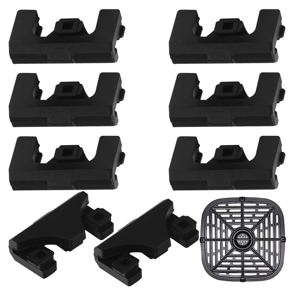 8Pcs Air Fryer Tray Rubber Bumpers Air Fryer Basket Protective Feet Replacement (FDA Certified, BPA-free)