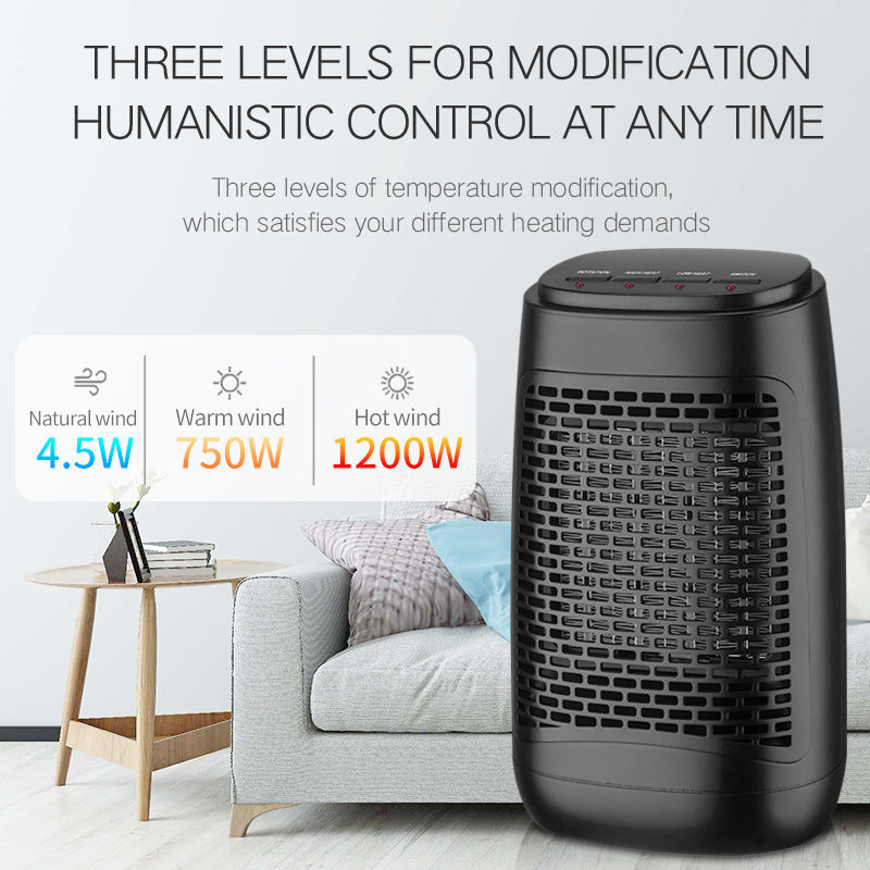 YND-1200S Home PTC Ceramics Heating Fan Air Warmer Winter Desktop Warm Wind Electric Heater