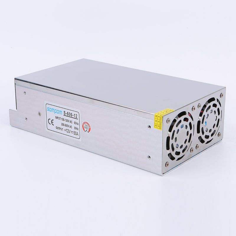 SOMPOM S-600-12 12V 50A 600W Lighting Monitor LED Strip Driver Power Supply Voltage Transformer Power Switch