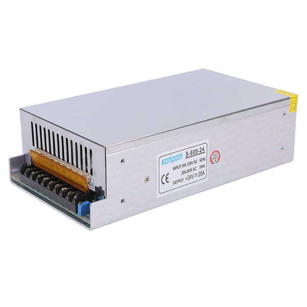 SOMPOM S-600-24 24V 25A 600W DC Voltage Transformer Power Switch LED Strip Driver Power Supply