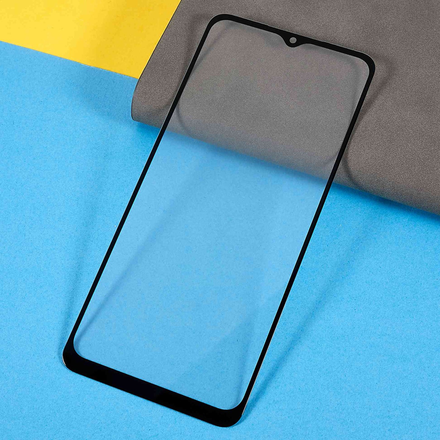For Samsung Galaxy A23 4G (164.5 x 76.9 x 8.4 mm) A235 Front Screen Glass Lens + OCA Adhesive Replacement Parts (without Logo)