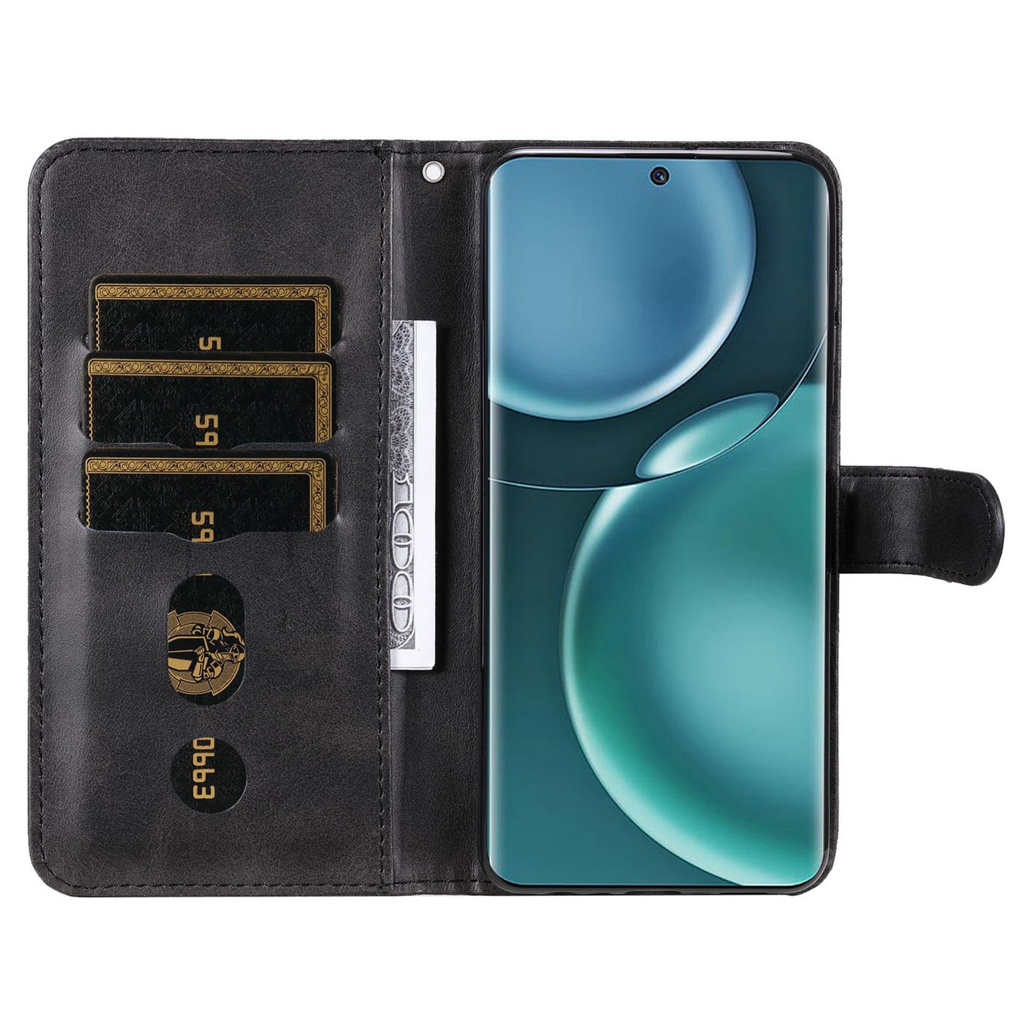 For Honor Magic4 5G/Magic4 Pro 5G Anti-fall PU Leather Wallet Folio Flip Case Zipper Pocket Stand Shockproof Protective Cover
