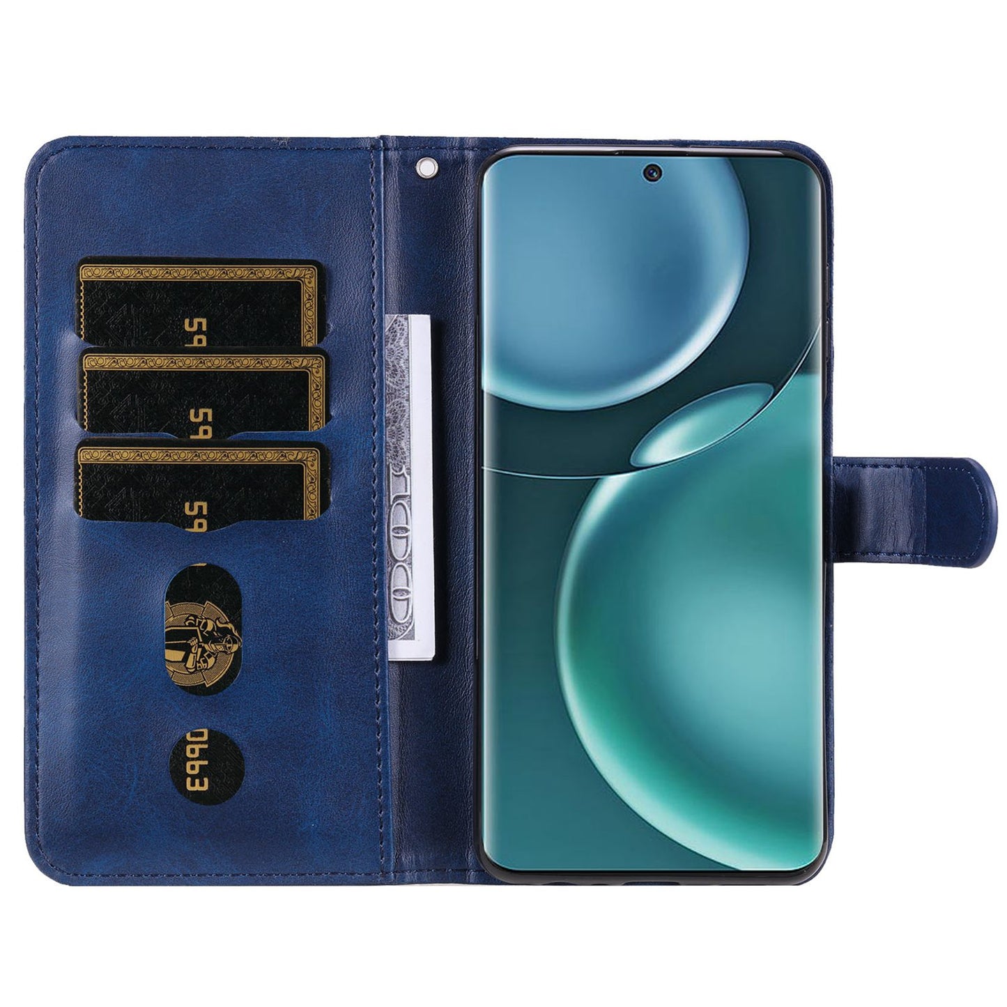 For Honor Magic4 5G/Magic4 Pro 5G Anti-fall PU Leather Wallet Folio Flip Case Zipper Pocket Stand Shockproof Protective Cover