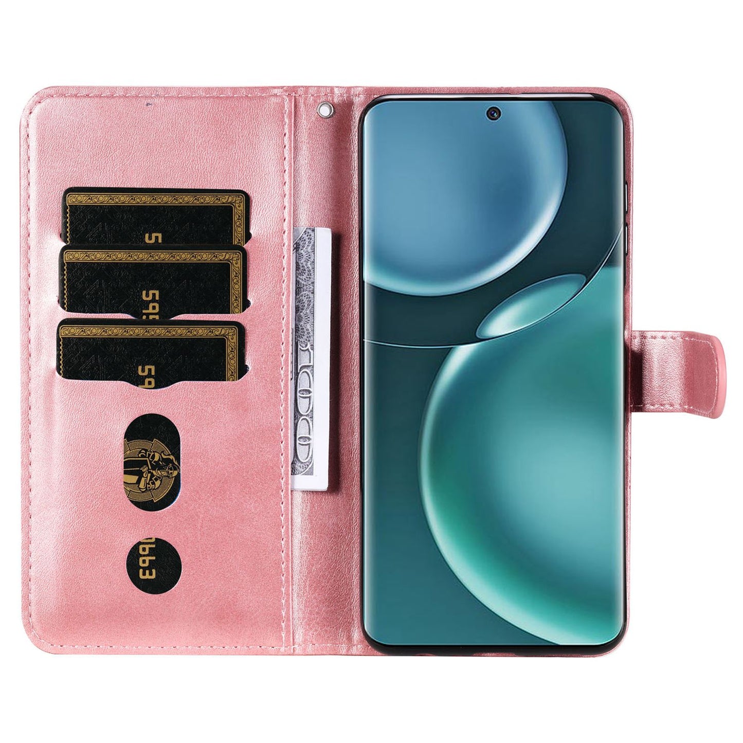 For Honor Magic4 5G/Magic4 Pro 5G Anti-fall PU Leather Wallet Folio Flip Case Zipper Pocket Stand Shockproof Protective Cover