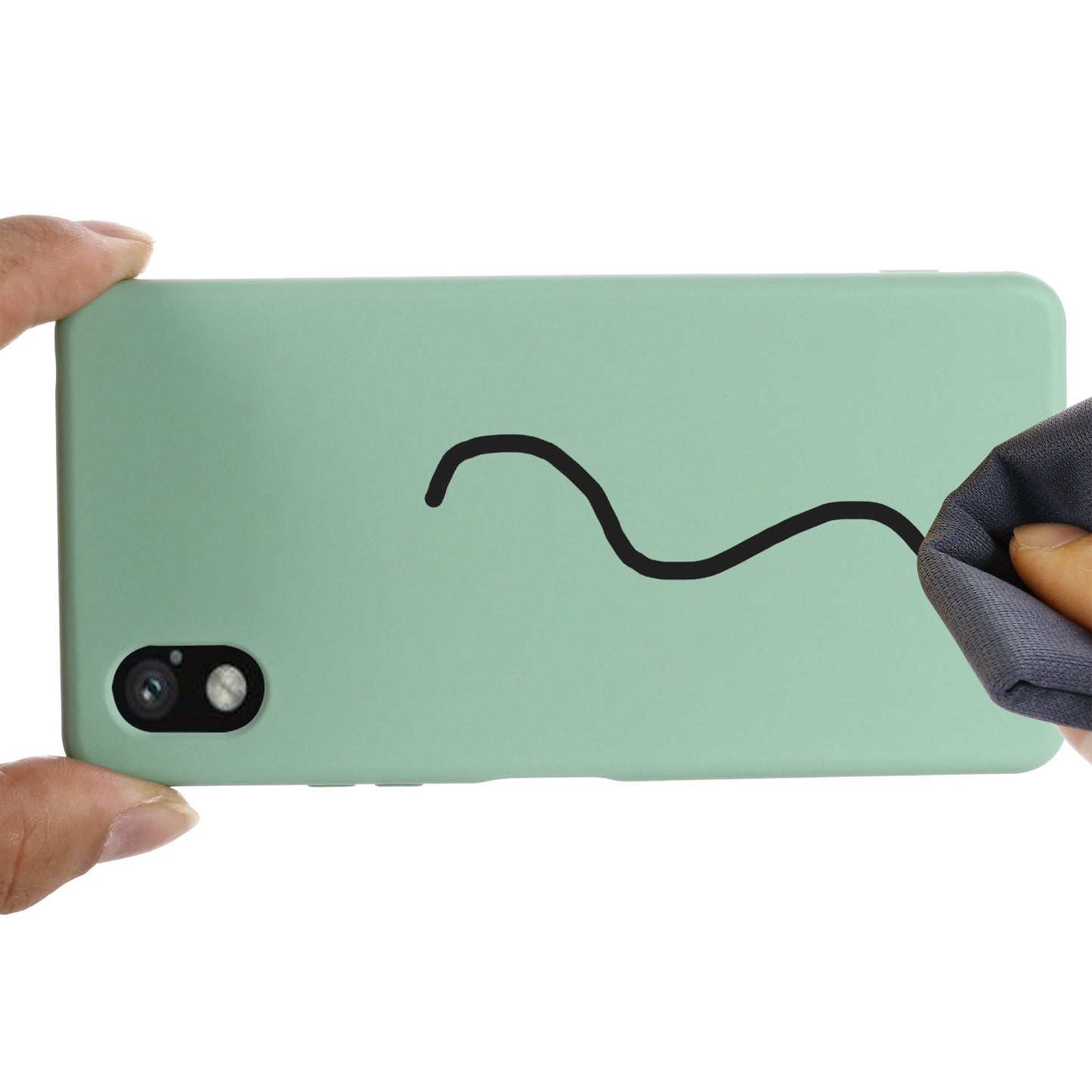 For Sony Xperia Ace III Shockproof Soft Liquid Silicone Phone Case Wear-resistant Precise Cutouts Back Cover with Strap