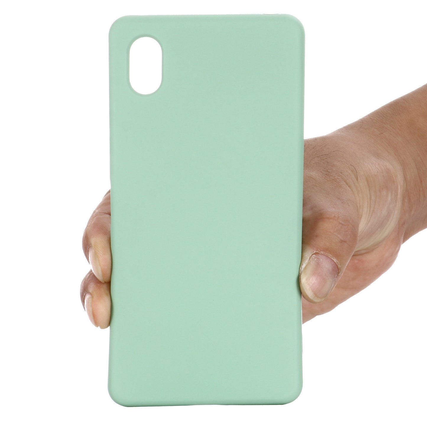 For Sony Xperia Ace III Shockproof Soft Liquid Silicone Phone Case Wear-resistant Precise Cutouts Back Cover with Strap