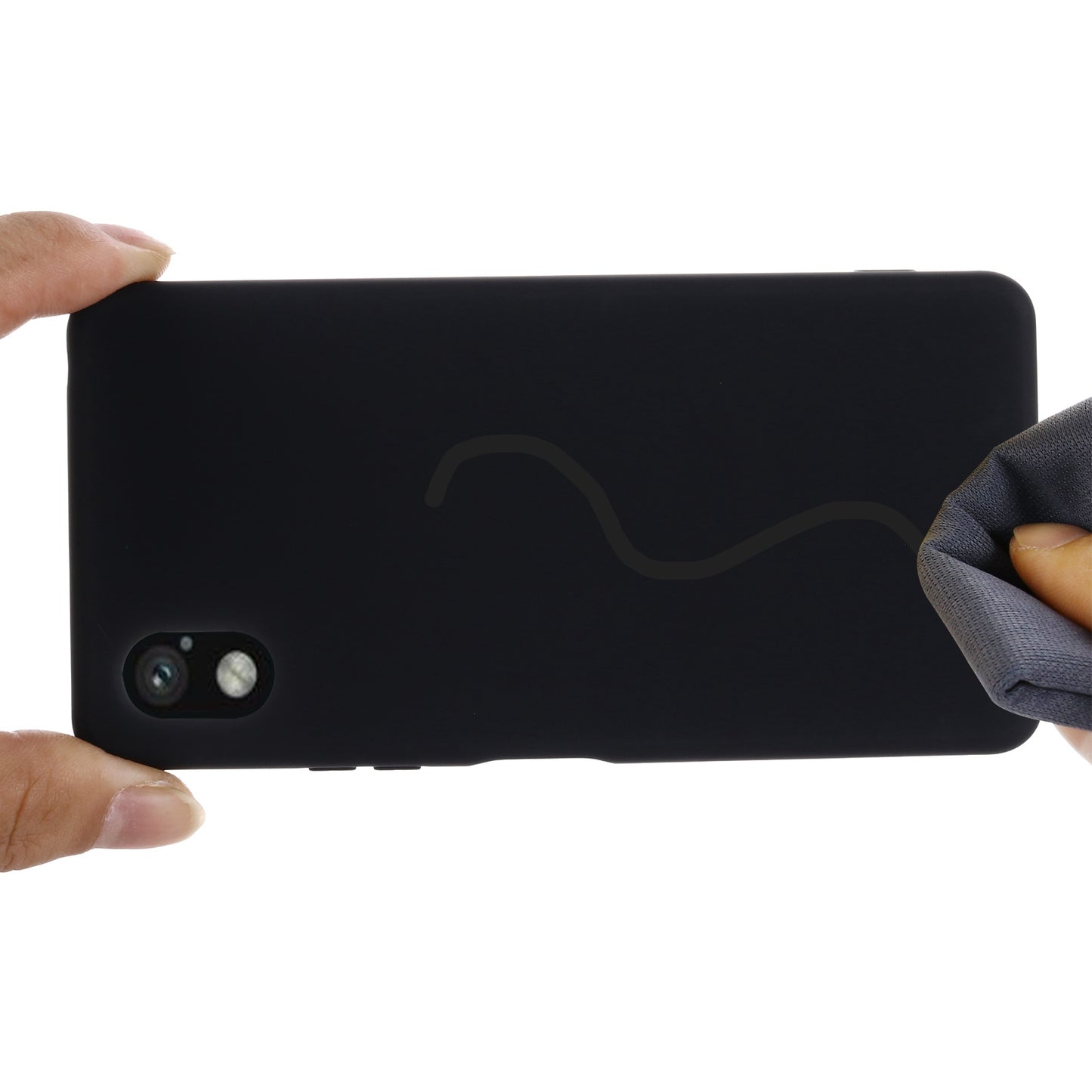 For Sony Xperia Ace III Shockproof Soft Liquid Silicone Phone Case Wear-resistant Precise Cutouts Back Cover with Strap