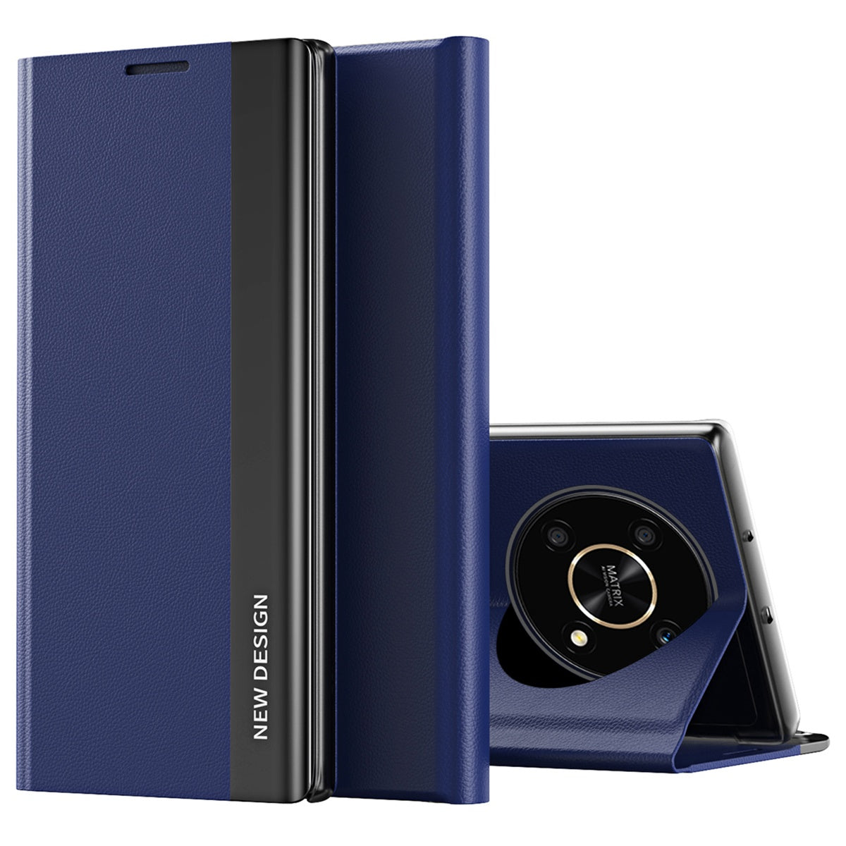 For Honor X9 5G/X30 5G/Magic4 Lite 5G Wear-resistant PU Leather Stand Function Case Magnetic Absorption Electroplating Anti-drop Cell Phone Cover