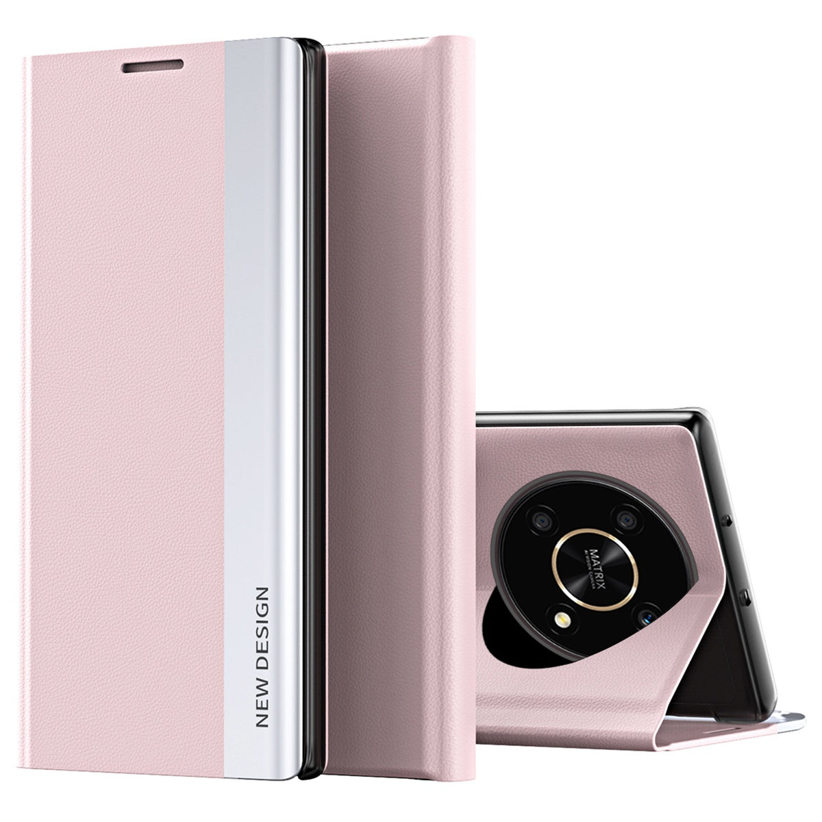 For Honor X9 5G/X30 5G/Magic4 Lite 5G Wear-resistant PU Leather Stand Function Case Magnetic Absorption Electroplating Anti-drop Cell Phone Cover