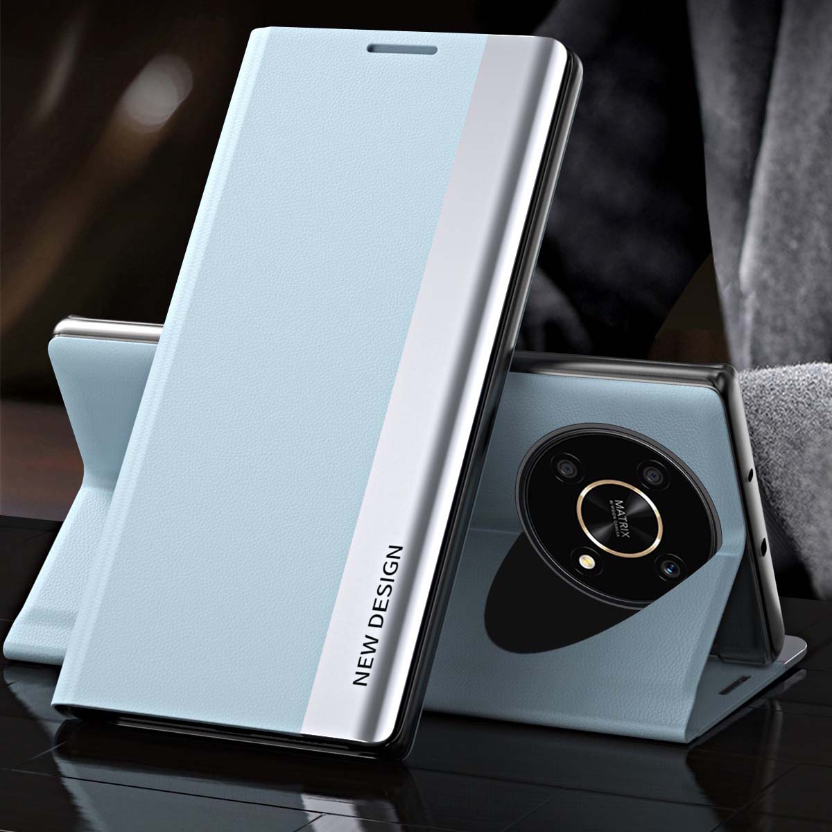 For Honor X9 5G/X30 5G/Magic4 Lite 5G Wear-resistant PU Leather Stand Function Case Magnetic Absorption Electroplating Anti-drop Cell Phone Cover