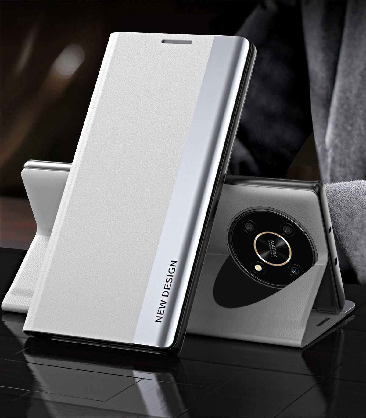 For Honor X9 5G/X30 5G/Magic4 Lite 5G Wear-resistant PU Leather Stand Function Case Magnetic Absorption Electroplating Anti-drop Cell Phone Cover