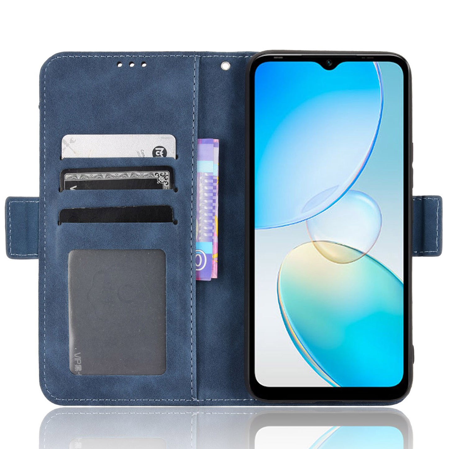 For Infinix Hot 12i 4G Multiple Card Slots PU Leather Cover Double Magnetic Clasp Full-protection Phone Stand Wallet Case