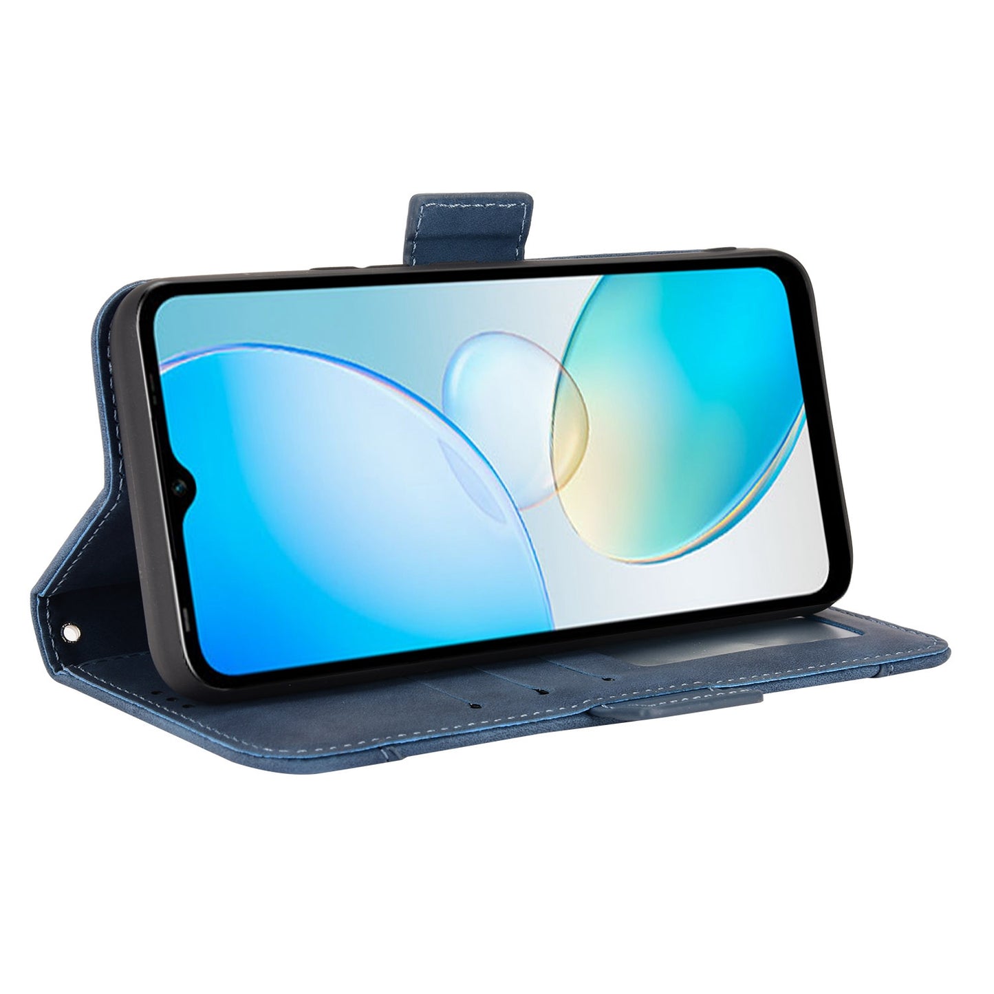 For Infinix Hot 12i 4G Multiple Card Slots PU Leather Cover Double Magnetic Clasp Full-protection Phone Stand Wallet Case