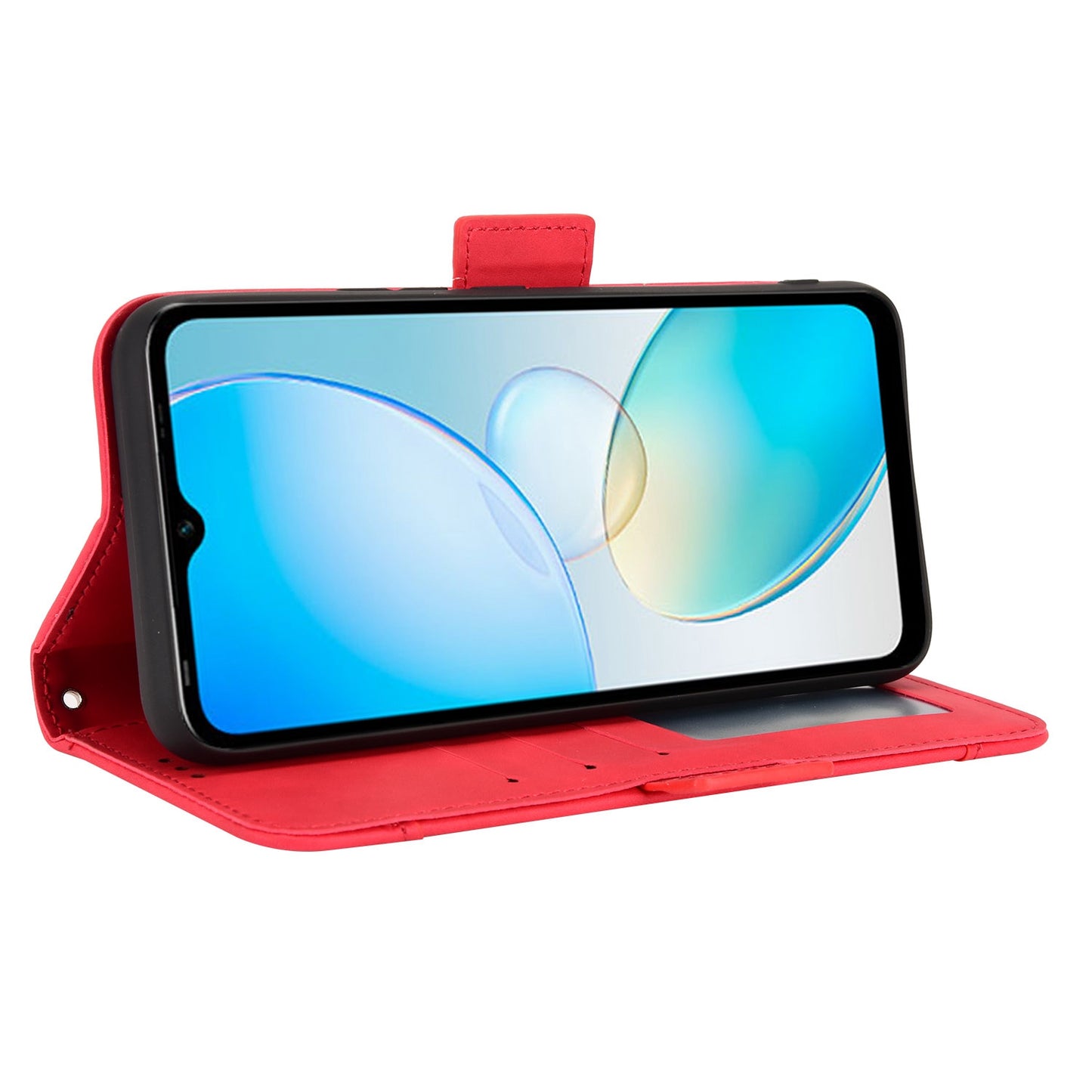 For Infinix Hot 12i 4G Multiple Card Slots PU Leather Cover Double Magnetic Clasp Full-protection Phone Stand Wallet Case