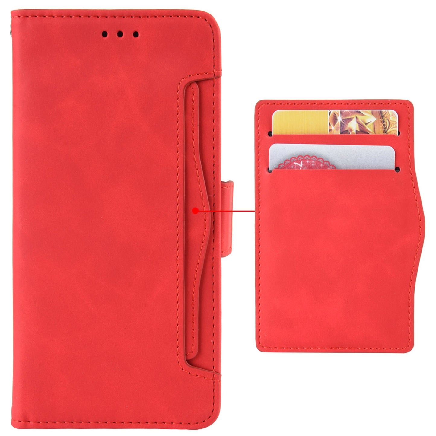 For Infinix Hot 12i 4G Multiple Card Slots PU Leather Cover Double Magnetic Clasp Full-protection Phone Stand Wallet Case