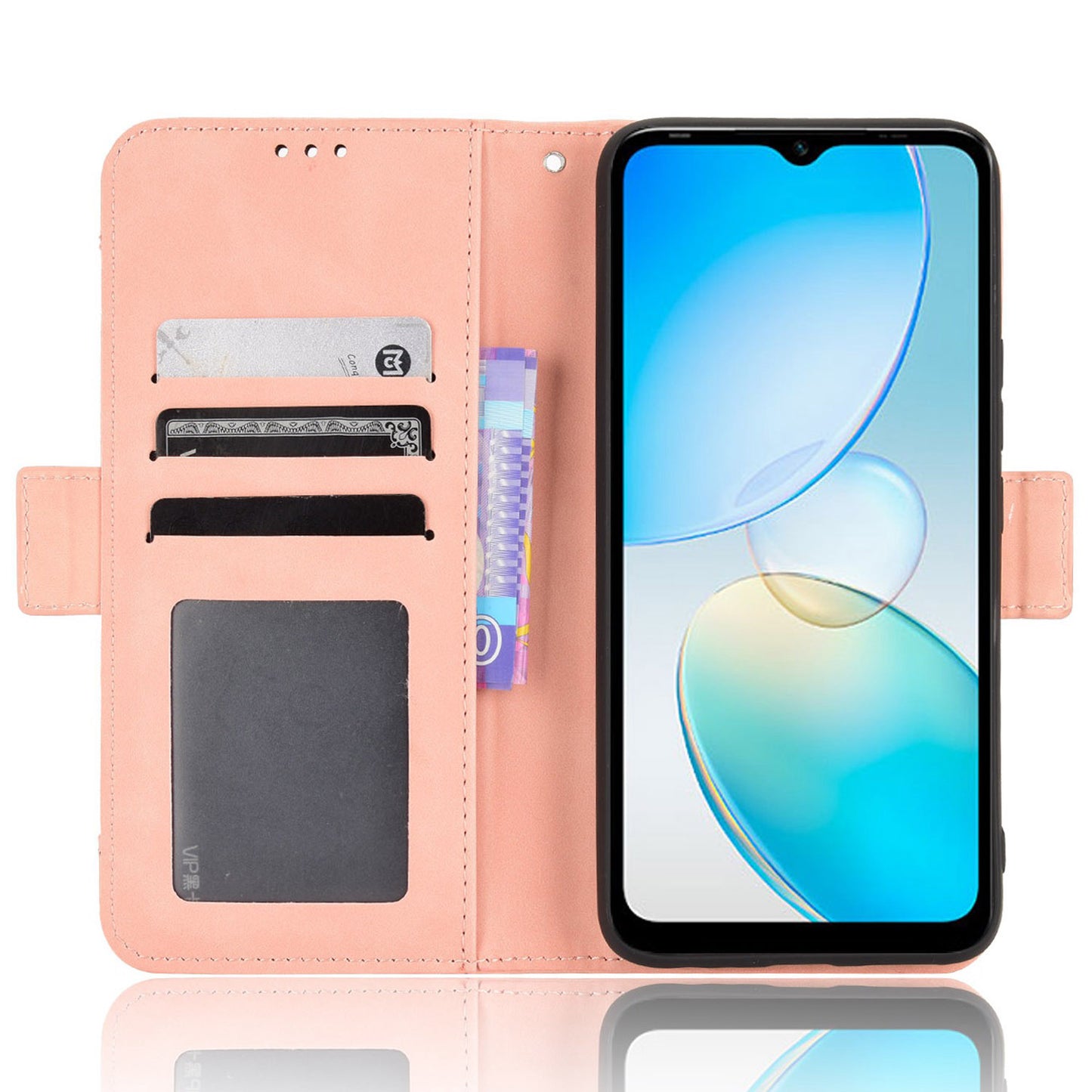 For Infinix Hot 12i 4G Multiple Card Slots PU Leather Cover Double Magnetic Clasp Full-protection Phone Stand Wallet Case